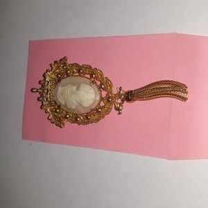 Vintage Rare Gino Hand Carved Brooch Pin (SKU pin 1)